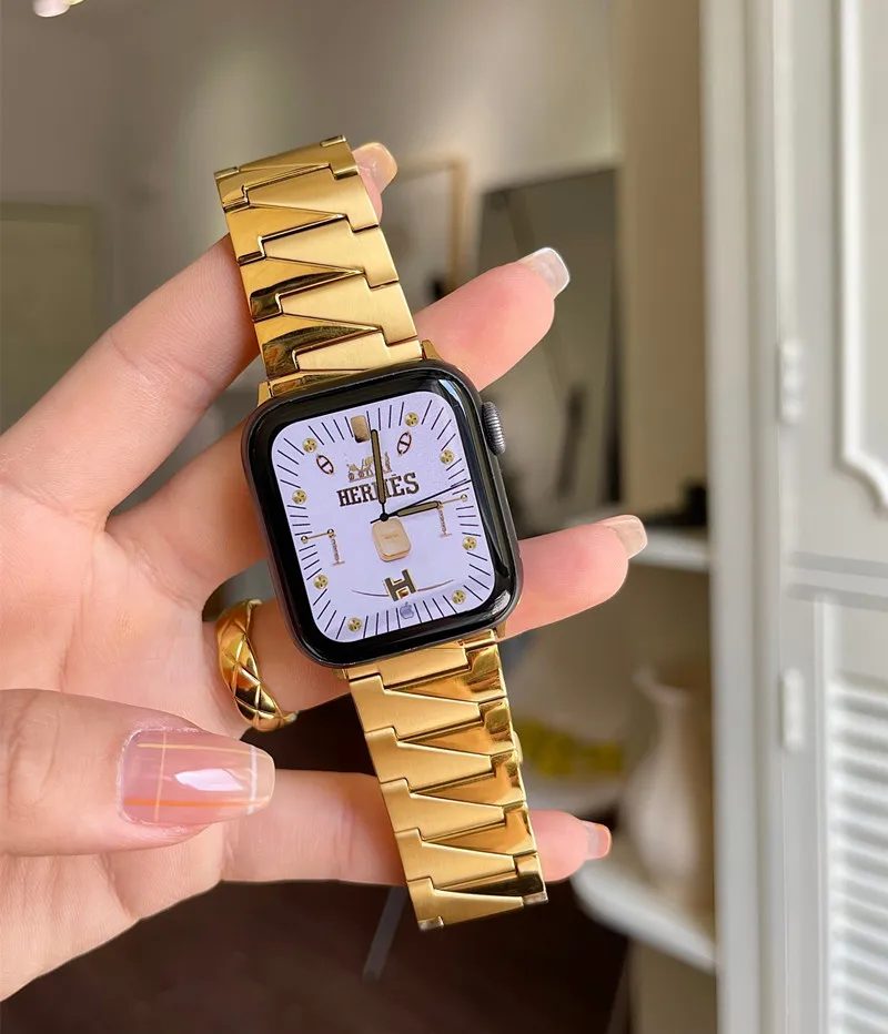 Tooth Shape Strap for Apple Watch Band SE 6 5 4 38mm 40mm 42mm 44mm for iWatch Stainless Steel Link
Tooth Shape Strap for Apple Watch Band SE 6 5 4 38mm 40mm 42mm 44mm for iWatch Stainless Steel Link