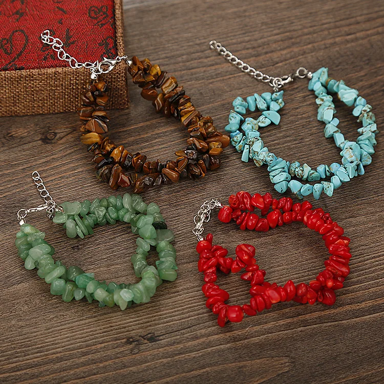 2021 hot selling Agate Crushed handmade wrap Natural Crystal Stone Double Bracelet Bangle for women, As pictures
2021 hot selling Agate Crushed handmade wrap Natural Crystal Stone Double Bracelet Bangle for women, As pictures