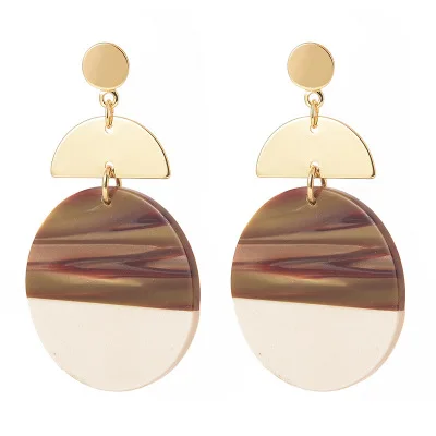 Creative Design Big Round Drop Semicircular Metal Earrings Acrylic Acetate Round Drop Earrings
Creative Design Big Round Drop Semicircular Metal Earrings Acrylic Acetate Round Drop Earrings