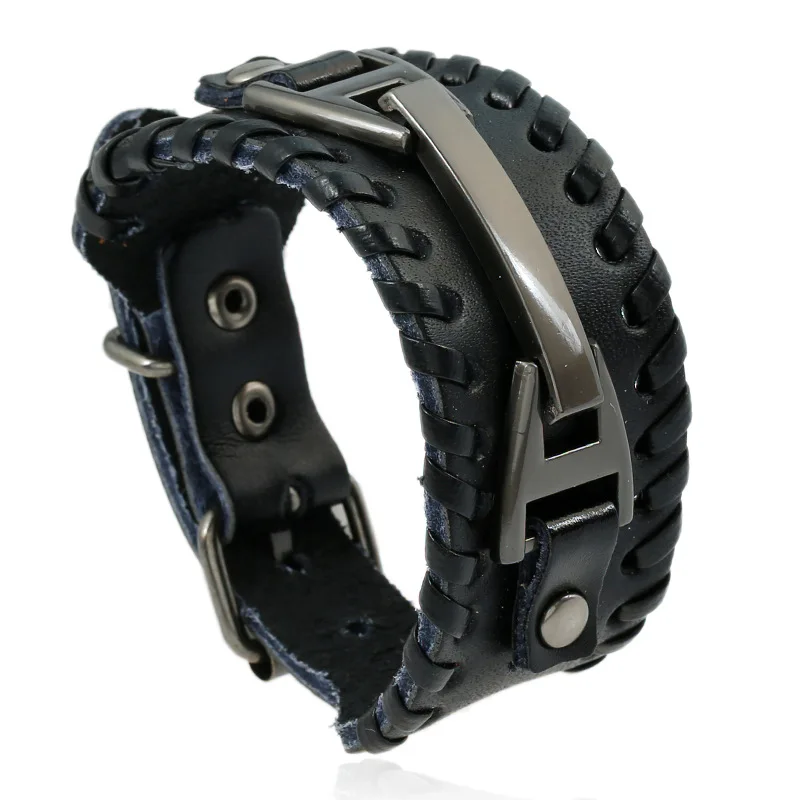 Fashionable unisex cow leather mens bracelet bangle punk men bracelet, 2 color avaiable
Fashionable unisex cow leather mens bracelet bangle punk men bracelet, 2 color avaiable