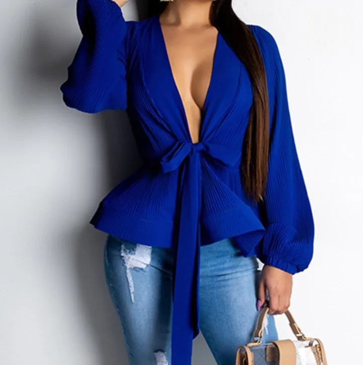 hb10228a 2021 Deep V Neck Blouse Women Sexy Long Sleeves Tops Party Shirt, White,blue
hb10228a 2021 Deep V Neck Blouse Women Sexy Long Sleeves Tops Party Shirt, White,blue