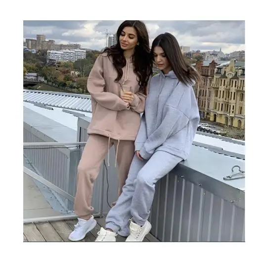 Women Fashion Loose Solid High Waist Ladies Hoodie Pants Sweatpants Suit Casual Knitted Sets Womens Clothing Two Pieces
Women Fashion Loose Solid High Waist Ladies Hoodie Pants Sweatpants Suit Casual Knitted Sets Womens Clothing Two Pieces