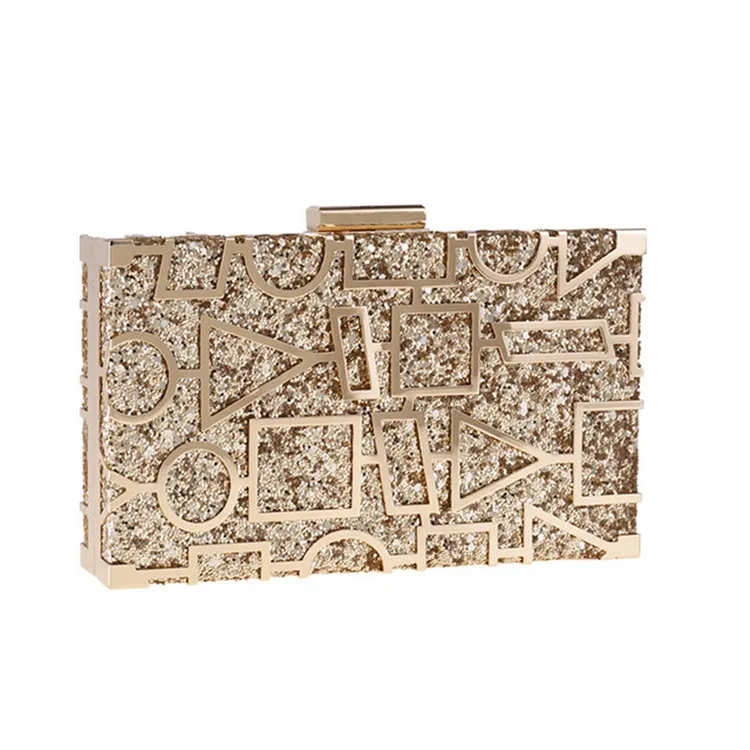 Metal Evening Clutch Bag Geometric Hollow Pattern Gold Sequin Purse and Handbag Wedding Bags for Women Shoulder Bag, Gold,silver,black
Metal Evening Clutch Bag Geometric Hollow Pattern Gold Sequin Purse and Handbag Wedding Bags for Women Shoulder Bag, Gold,silver,black