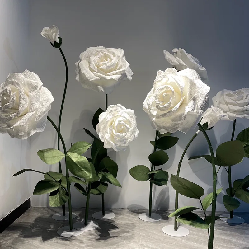 Q176 White Rose Paper Giant Flower Decoration Hand Knead Paper Art Flower Handmade Wedding Photography Props Wedding Layout
Q176 White Rose Paper Giant Flower Decoration Hand Knead Paper Art Flower Handmade Wedding Photography Props Wedding Layout