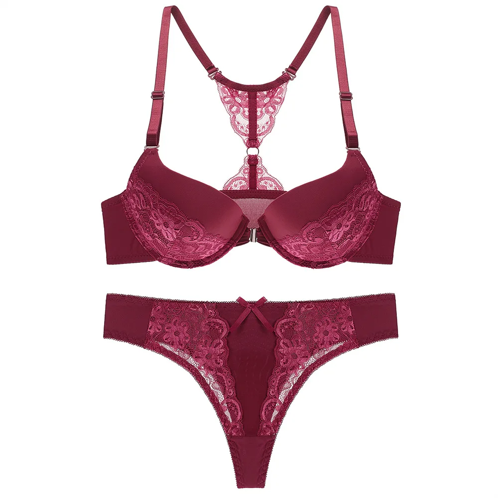 Adjusted-straps 3/4 Cup two buckle Cotton Lace Embroidery Sexy Lingerie Bra set Push up Underwear Padded bra
Adjusted-straps 3/4 Cup two buckle Cotton Lace Embroidery Sexy Lingerie Bra set Push up Underwear Padded bra