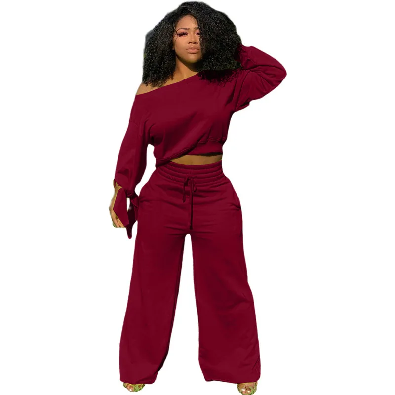 Summer dress 2021 Fall winter two piece outfits women clothing fashion solid sweatshirt with wide leg pants se, Picture shows
Summer dress 2021 Fall winter two piece outfits women clothing fashion solid sweatshirt with wide leg pants se, Picture shows