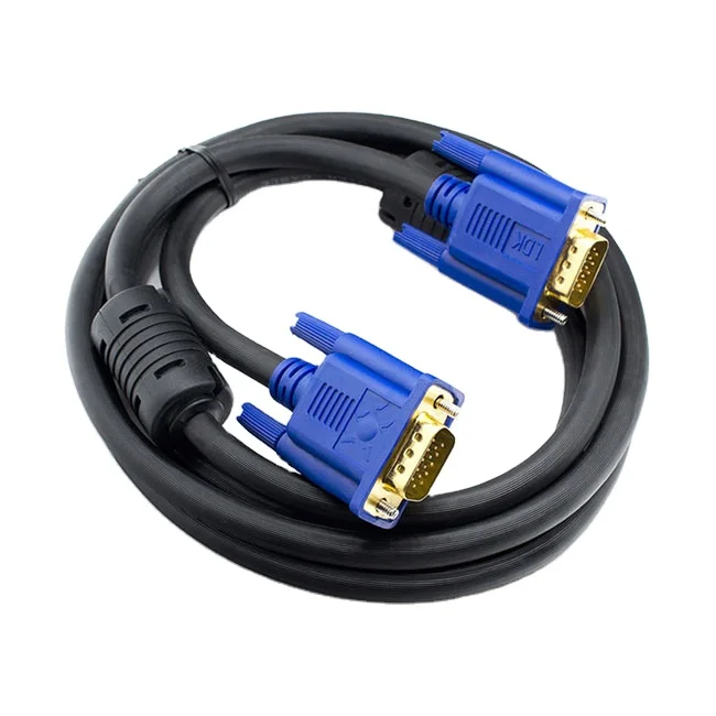 3 + 6 VGA to VGA Cable Core Male Male Coaxial Display Cable Gold Plated Connector Supports 1080p, Black/blue/customized 
3 + 6 VGA to VGA Cable Core Male Male Coaxial Display Cable Gold Plated Connector Supports 1080p, Black/blue/customized