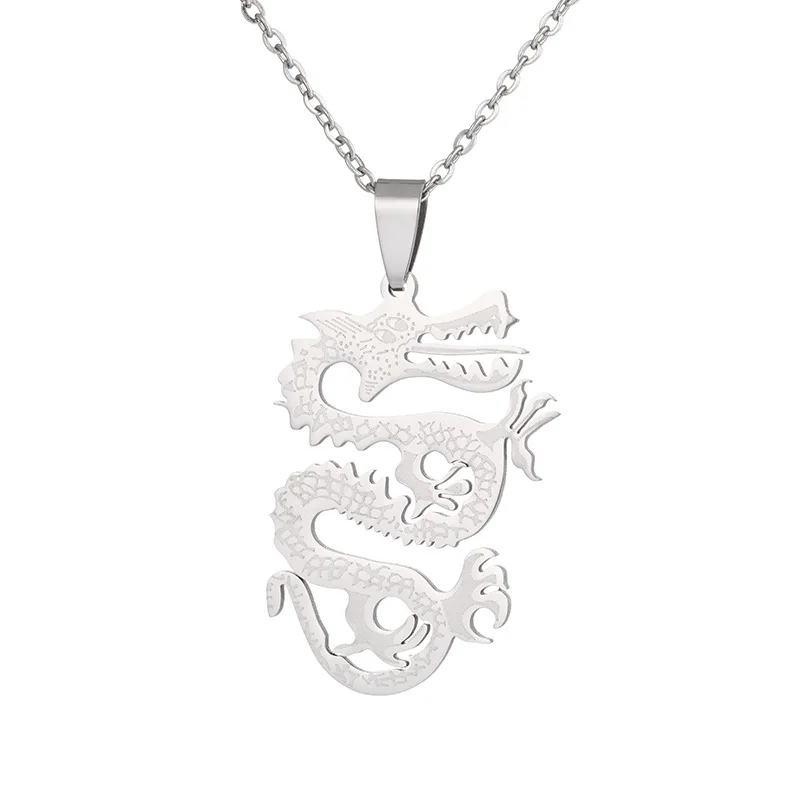 High Quality Hip-hop Style Jewelry Gold Plated Stainless Steel Animal Necklace Chinese Zodiac Pendant Crystal Dragon Necklace
High Quality Hip-hop Style Jewelry Gold Plated Stainless Steel Animal Necklace Chinese Zodiac Pendant Crystal Dragon Necklace
