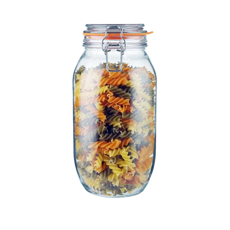 *EasyLife air tight glass jar with stainless steel metal clip 2000ml glass jar machine made jar
*EasyLife air tight glass jar with stainless steel metal clip 2000ml glass jar machine made jar