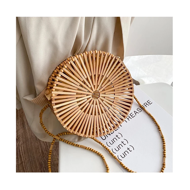 Bamboo Hollow Small Round Shoulder Crossbody Bags For Women 2021 Summer Bamboo Basket Bag Luxury Beach Woven Handbags and Purses
Bamboo Hollow Small Round Shoulder Crossbody Bags For Women 2021 Summer Bamboo Basket Bag Luxury Beach Woven Handbags and Purses