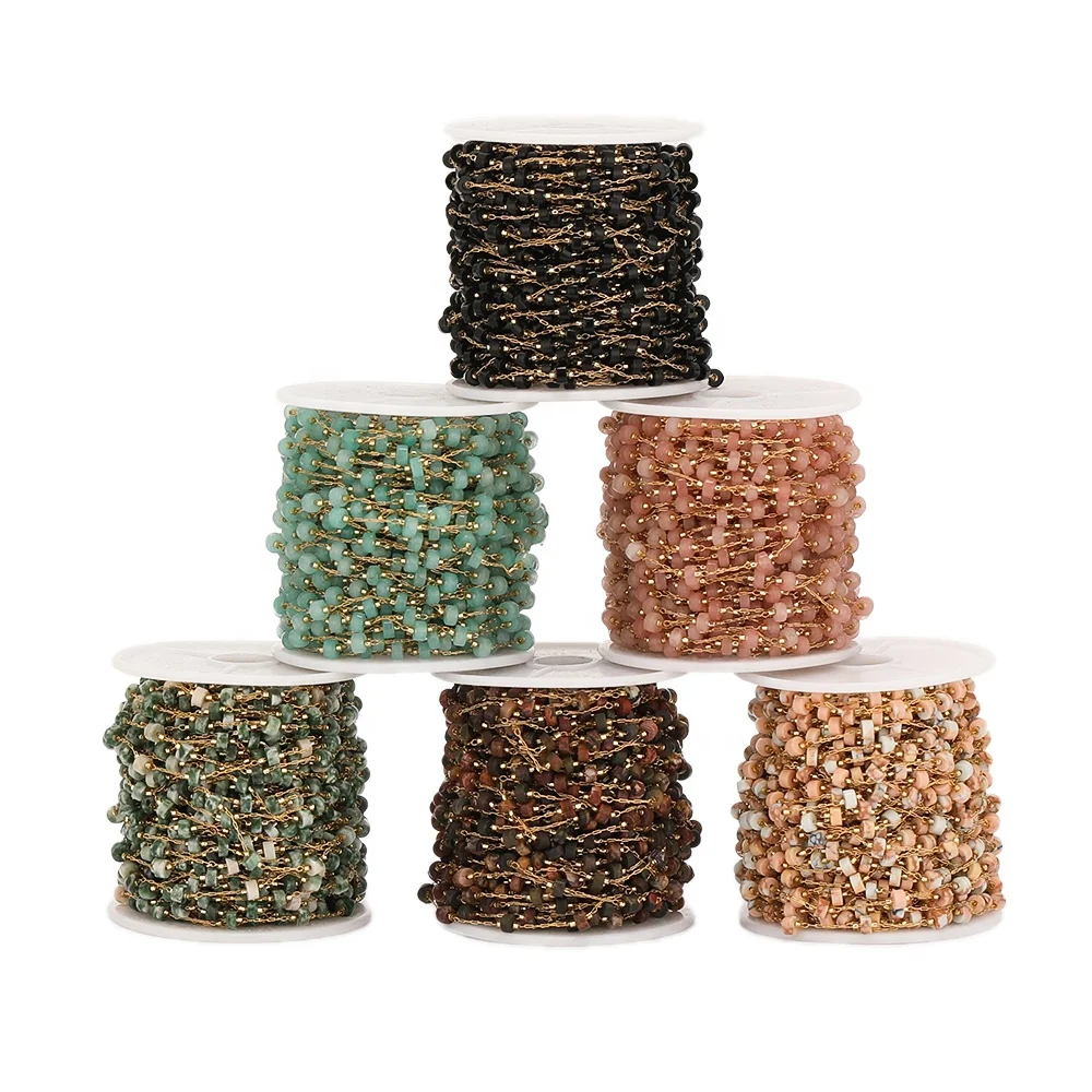 Stainless Steel 2*4mm Cylindrical Stone Handmade Multi-Color Chains for Necklace Bracelet Jewelry Making Accessories
Stainless Steel 2*4mm Cylindrical Stone Handmade Multi-Color Chains for Necklace Bracelet Jewelry Making Accessories