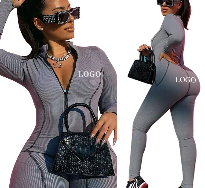 Womens Custom Jumpsuits Sexy Clubwear Fitness Bodycon Jumpsuit Women Clothing Gray Fall Autumn Long Sleeve Jumpsuits RS00300
Womens Custom Jumpsuits Sexy Clubwear Fitness Bodycon Jumpsuit Women Clothing Gray Fall Autumn Long Sleeve Jumpsuits RS00300