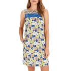 Summer ladies linen floral print sun beach dresses for women