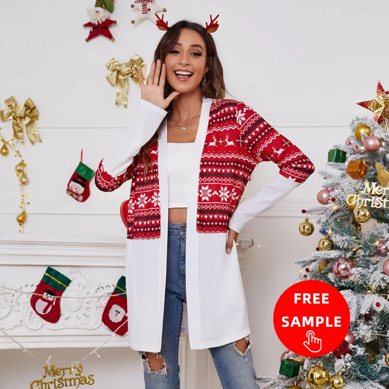 2021 new arrival fall winter Christmas outer wear casual printing patchwork grid elegant loose coat for women
2021 new arrival fall winter Christmas outer wear casual printing patchwork grid elegant loose coat for women