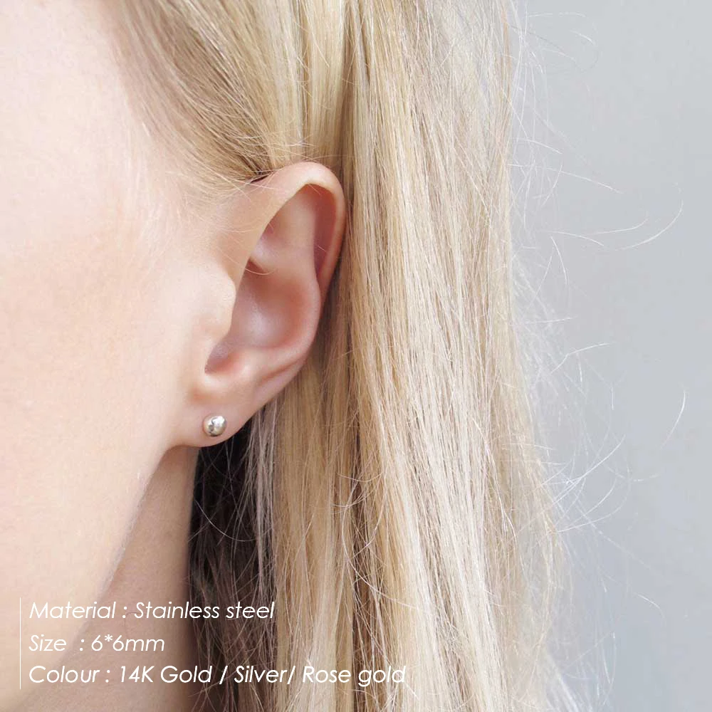 High Quality Stainless Steel Jewelry Fashion Unisex Minimalist Earrings Round Ball Stud Earrings For Women Men Teen Girls
High Quality Stainless Steel Jewelry Fashion Unisex Minimalist Earrings Round Ball Stud Earrings For Women Men Teen Girls