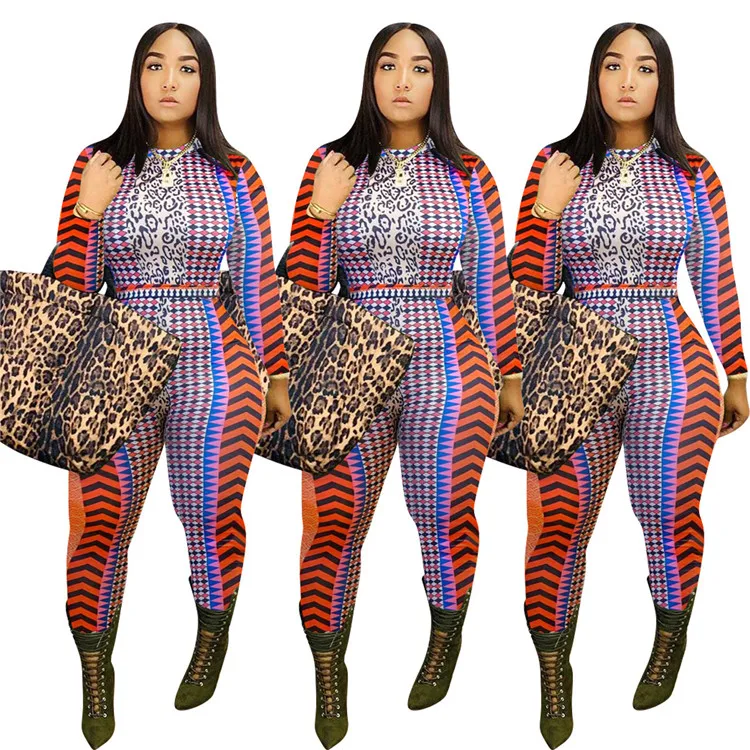 Ethnic print long-sleeved jumpsuit plus size jumpsuit for fat women fall women clothing
Ethnic print long-sleeved jumpsuit plus size jumpsuit for fat women fall women clothing