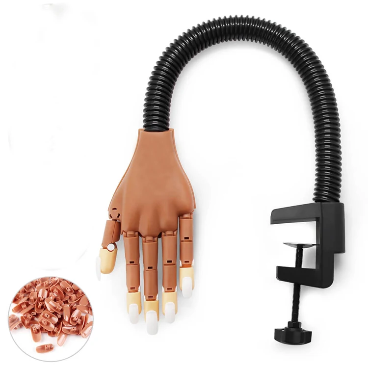 Nail art tools adjustable manicure artificial finger nail train practice hand with tips, Brown
Nail art tools adjustable manicure artificial finger nail train practice hand with tips, Brown