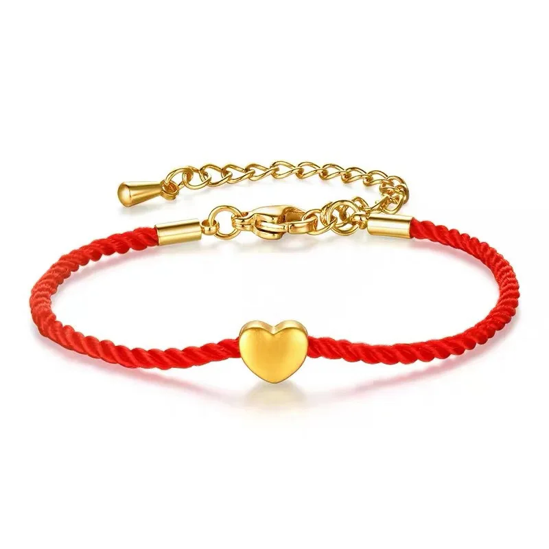 Luxury Fashion Pure Solid 24K Gold Peach Heart Rope Bracelet Jewelry Women Ladies Bridal Engagement Wedding Bracelets
Luxury Fashion Pure Solid 24K Gold Peach Heart Rope Bracelet Jewelry Women Ladies Bridal Engagement Wedding Bracelets