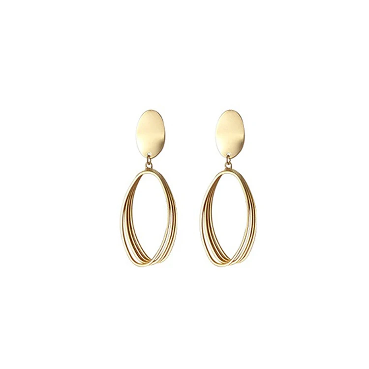 Adelante European Matte Hollowed Out Retro Gold Plated Oval Geometric Multi Layer Drop Earrings
Adelante European Matte Hollowed Out Retro Gold Plated Oval Geometric Multi Layer Drop Earrings