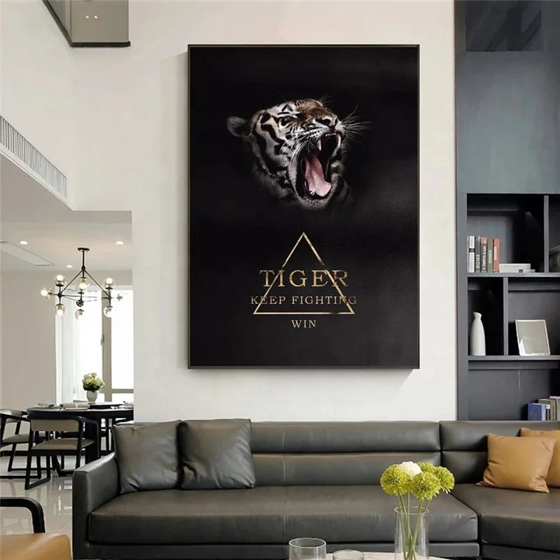 Modern Animal Canvas Painting Tiger KEEP FIGHT WIN Posters and Prints Wall Art Pictures for Living Room Home Decoration Unframed
Modern Animal Canvas Painting Tiger KEEP FIGHT WIN Posters and Prints Wall Art Pictures for Living Room Home Decoration Unframed