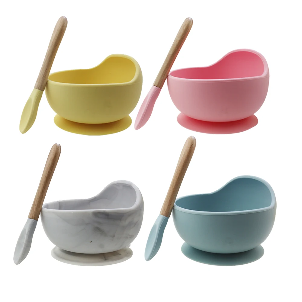 Bulk Best price food grad wooden chinese soup bambu customised Silicone baby bowl and spoon set, Customized color
Bulk Best price food grad wooden chinese soup bambu customised Silicone baby bowl and spoon set, Customized color