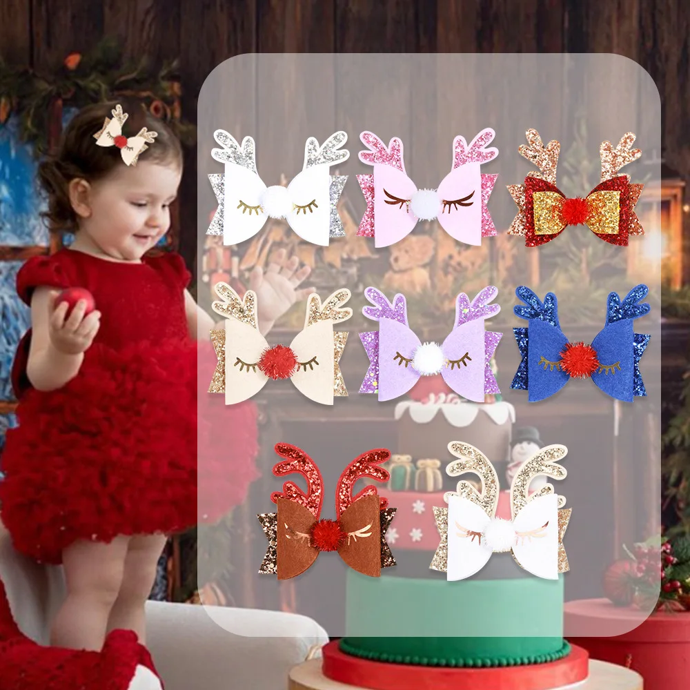 MIA Free Shipping red Christmas antler hairpin children's hair bows for girls glitter Christmas decorative hair clip 200913, Picture shows
MIA Free Shipping red Christmas antler hairpin children's hair bows for girls glitter Christmas decorative hair clip 200913, Picture shows