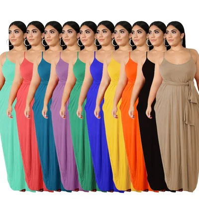 Women Summer Long Sexy Loose Spaghetti Strap Dress Pockets Sleeveless Solid Beach Dress Plus Size Maxi Dresses, Black, green, purple, light green,
Women Summer Long Sexy Loose Spaghetti Strap Dress Pockets Sleeveless Solid Beach Dress Plus Size Maxi Dresses, Black, green, purple, light green,