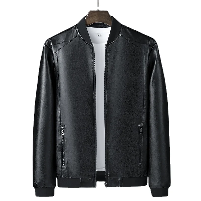 Men's baseball collar striped slim pu leather jacket large sizeNew men's motorcycle clothing leather jacket pilot clothing
Men's baseball collar striped slim pu leather jacket large sizeNew men's motorcycle clothing leather jacket pilot clothing