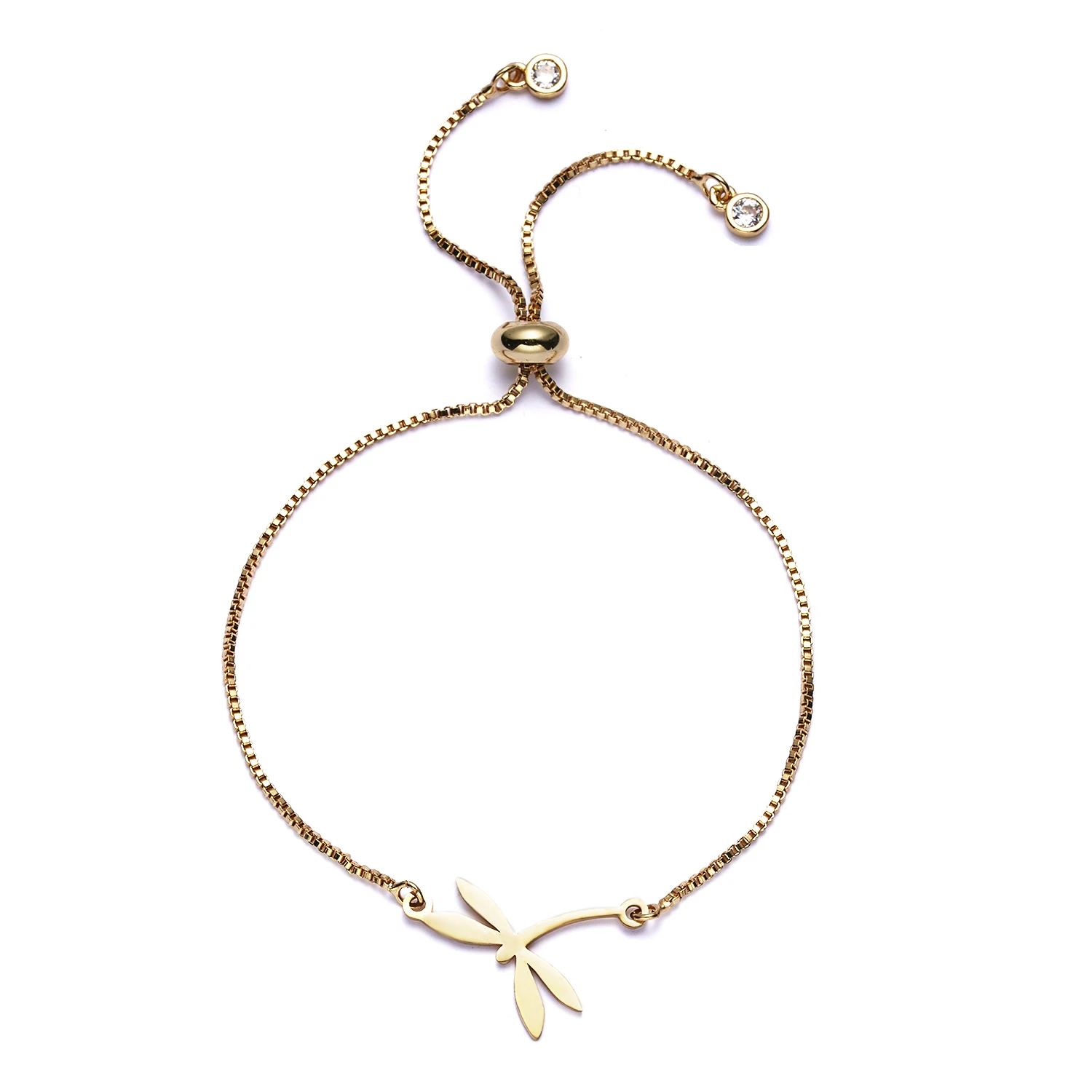 Fashion Adjustable Charm Bracelet 18k Gold Stainless Steel Bracelet Dragonfly Women Bracelet
Fashion Adjustable Charm Bracelet 18k Gold Stainless Steel Bracelet Dragonfly Women Bracelet
