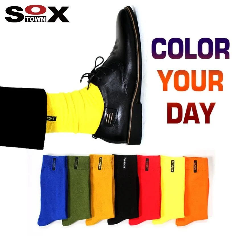 SOXTOWN Stock High Quality Cotton Corap Weekly Wear Colorful Crew Men Dress Work Socks, 7 colors(1 color/day)
SOXTOWN Stock High Quality Cotton Corap Weekly Wear Colorful Crew Men Dress Work Socks, 7 colors(1 color/day)