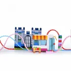 Toys Plastic Toy Train Track Assembly Railway Slot Car Toys Kids Plastic Electric Car Railway Toy Model Train Track
