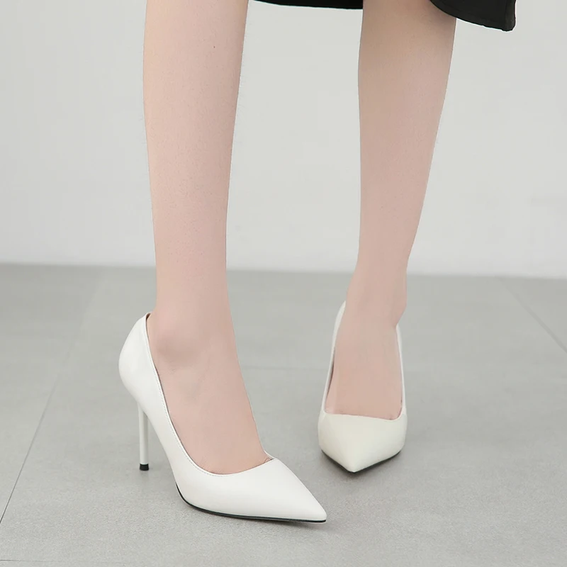 Office lady solid PU leather high stiletto heel women pumps easy on pointed toe lady single shoes for daily wear footwear
Office lady solid PU leather high stiletto heel women pumps easy on pointed toe lady single shoes for daily wear footwear