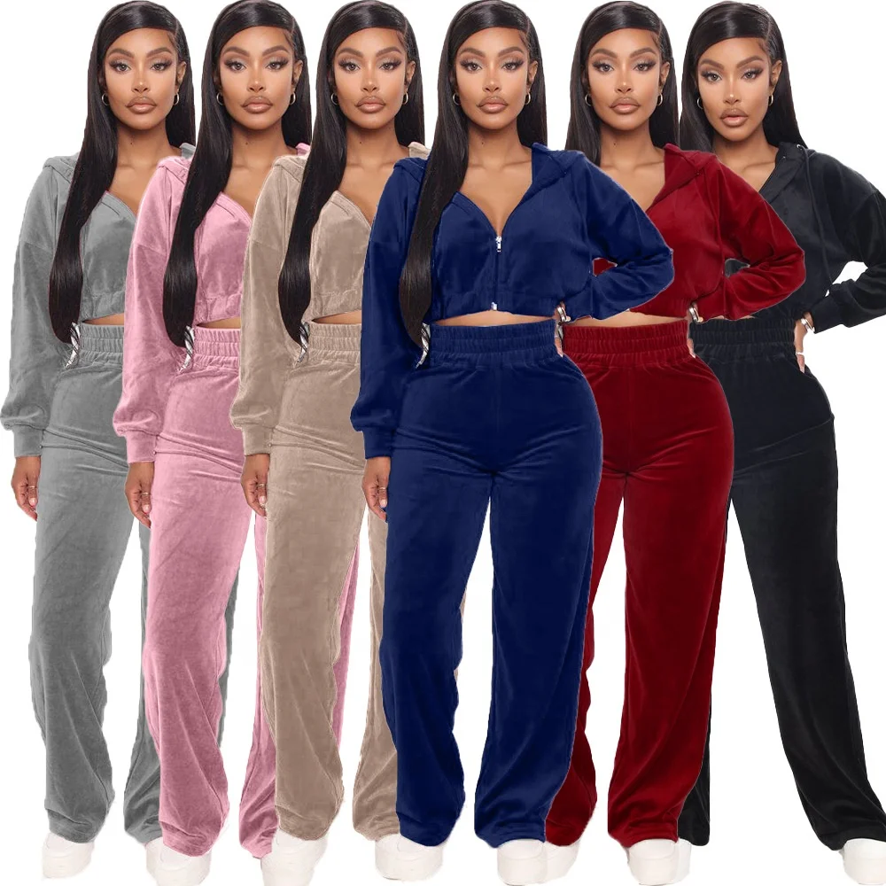 Drop Shipping 2021 Wholesale Winter Fall Velvet Casual Fashion Women Clothing Crop Top 2 Two Piece Pants Set Women Two Piece Set
Drop Shipping 2021 Wholesale Winter Fall Velvet Casual Fashion Women Clothing Crop Top 2 Two Piece Pants Set Women Two Piece Set