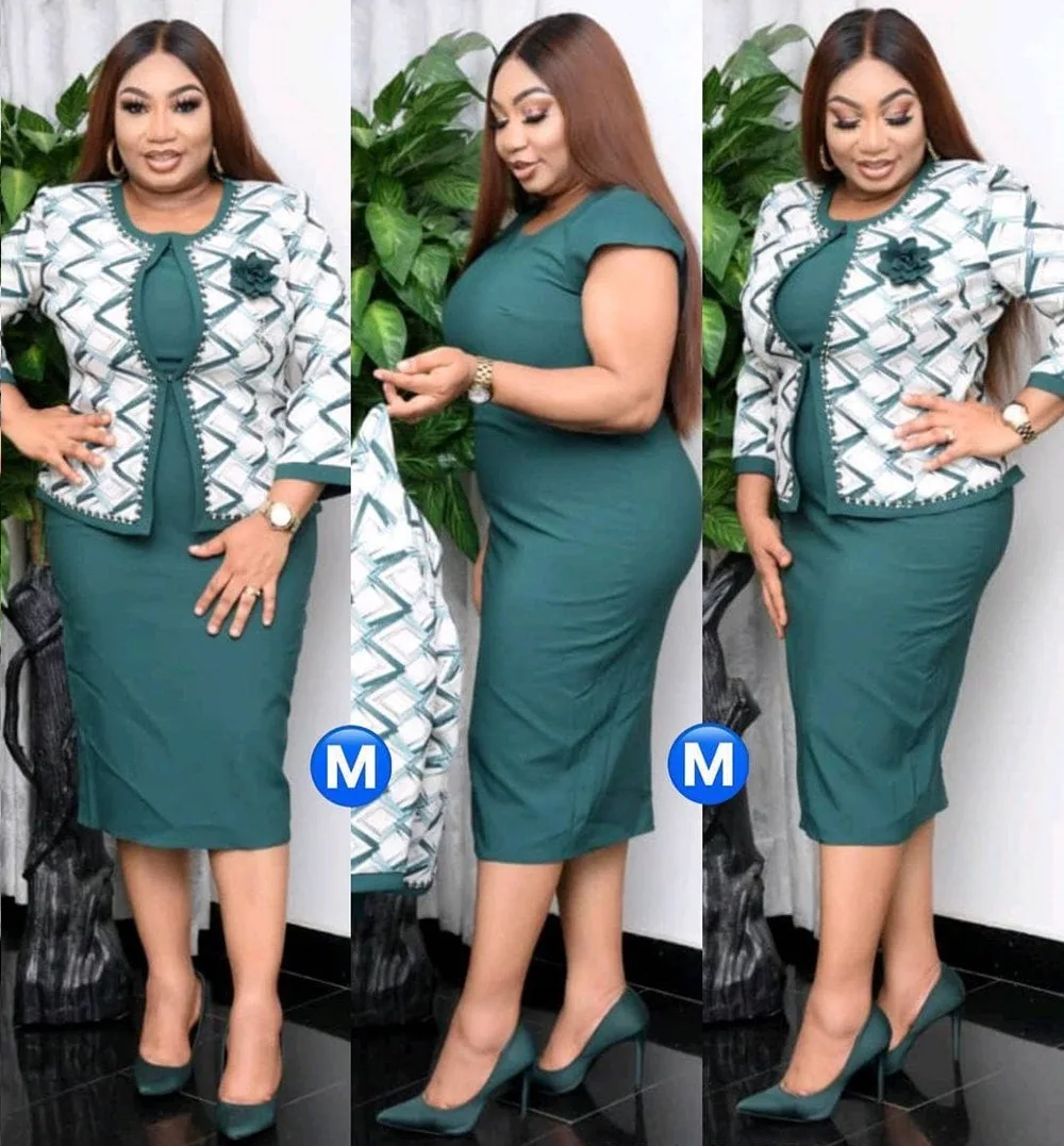 2021 African plus size dress High quality print coat beaded dress two-piece set, As showed
2021 African plus size dress High quality print coat beaded dress two-piece set, As showed