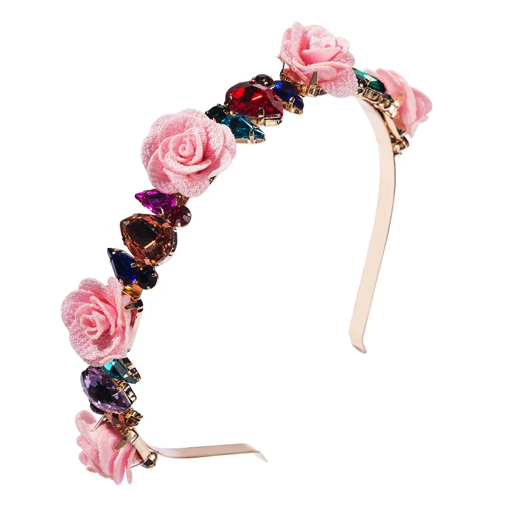 New Design Baroque Flower Headband for Woman luxury Artificial Flower Colorful Crystal Bridal Wedding Party Metal Headbands, Picture shows
New Design Baroque Flower Headband for Woman luxury Artificial Flower Colorful Crystal Bridal Wedding Party Metal Headbands, Picture shows