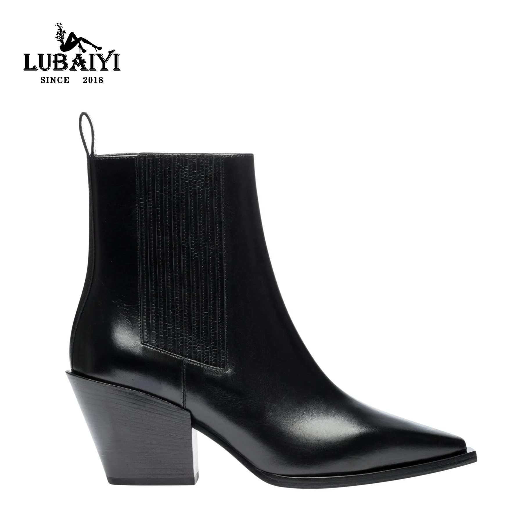 Custom Logo chunky heels boots for women Med Heel Elastic boot femme Ankle Short boot shoes women, Black/cream
Custom Logo chunky heels boots for women Med Heel Elastic boot femme Ankle Short boot shoes women, Black/cream