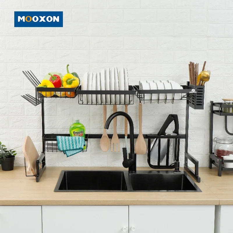 Over The Sink Dish Stand 201 Stainless Steel Rack Kitchen Organizer Adjustable Dish Tableware Drainer Dish Drying Rack, Black/silver
Over The Sink Dish Stand 201 Stainless Steel Rack Kitchen Organizer Adjustable Dish Tableware Drainer Dish Drying Rack, Black/silver