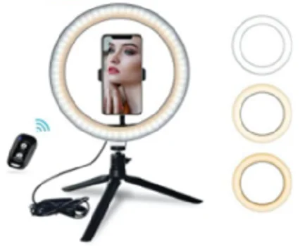 2021 hot sell 10 inch desktop LED ring lamp tripod stand mobile phone stand cellphone holder hj, Black, white
2021 hot sell 10 inch desktop LED ring lamp tripod stand mobile phone stand cellphone holder hj, Black, white