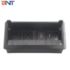 modular design double usb charger interface flip up cable management box table flip up socket