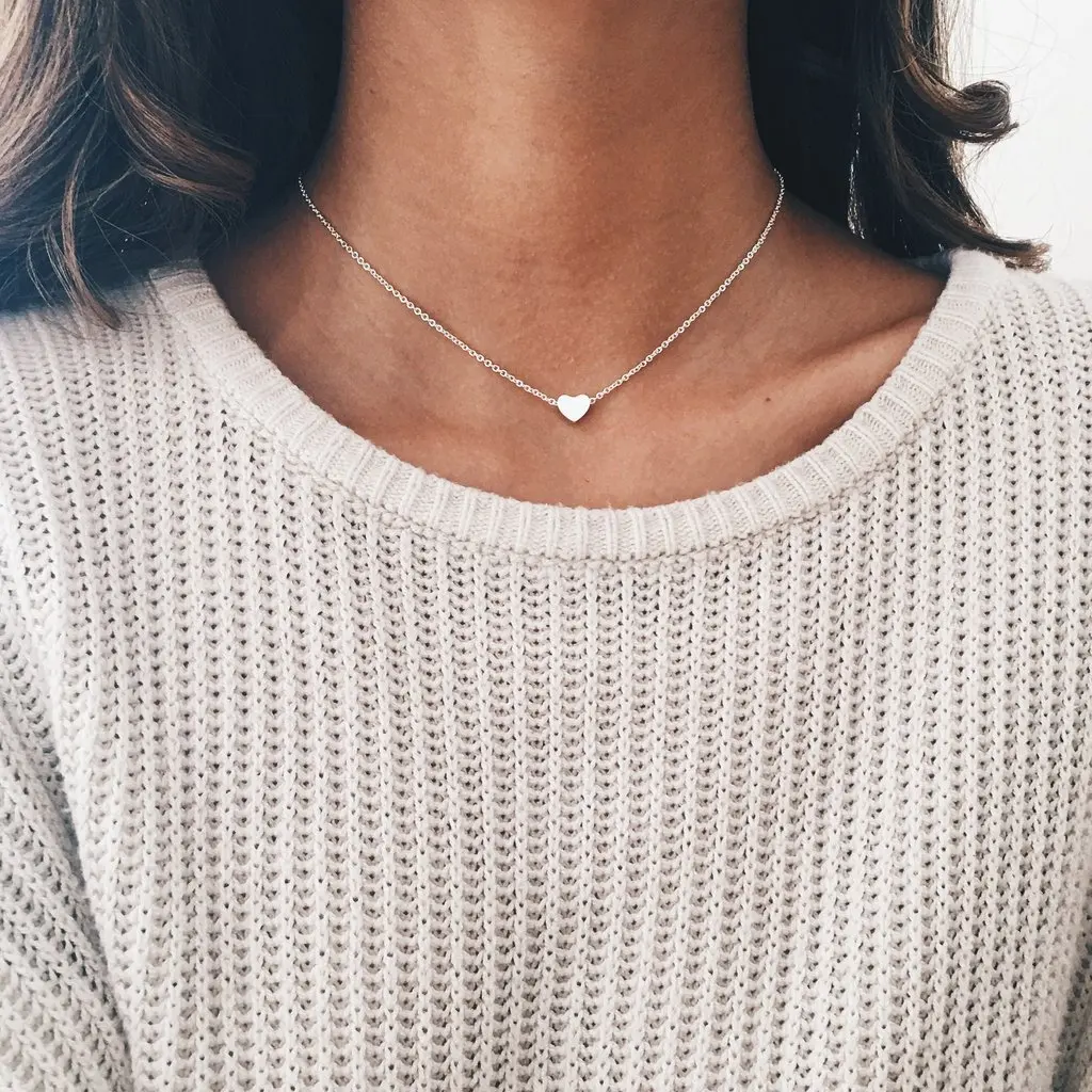 Hot Sale Bohemian Choker Necklace Accessories Women Fashion Alloy Short Chain Tiny Heart Necklace For Valentine'S Day Gift
Hot Sale Bohemian Choker Necklace Accessories Women Fashion Alloy Short Chain Tiny Heart Necklace For Valentine'S Day Gift