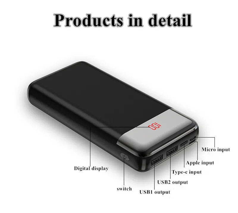 ome Hot selling electronics products portable power banks dual USB output super high capacity 30000mAh power bank for laptop - ANKUX.COM