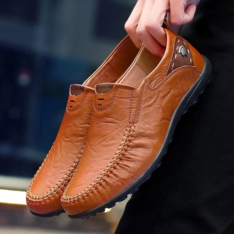 Men Fashion Genuine Leather High Quality Luxury Brand Shoes Comfortable Casual Boat Brown Loafers Shoes for Men Size 16, Black,yellow brown,red brown
Men Fashion Genuine Leather High Quality Luxury Brand Shoes Comfortable Casual Boat Brown Loafers Shoes for Men Size 16, Black,yellow brown,red brown