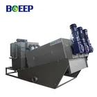 multi-plate type sewage sludge dewatering volute screw filter press system for black water treatment system process
