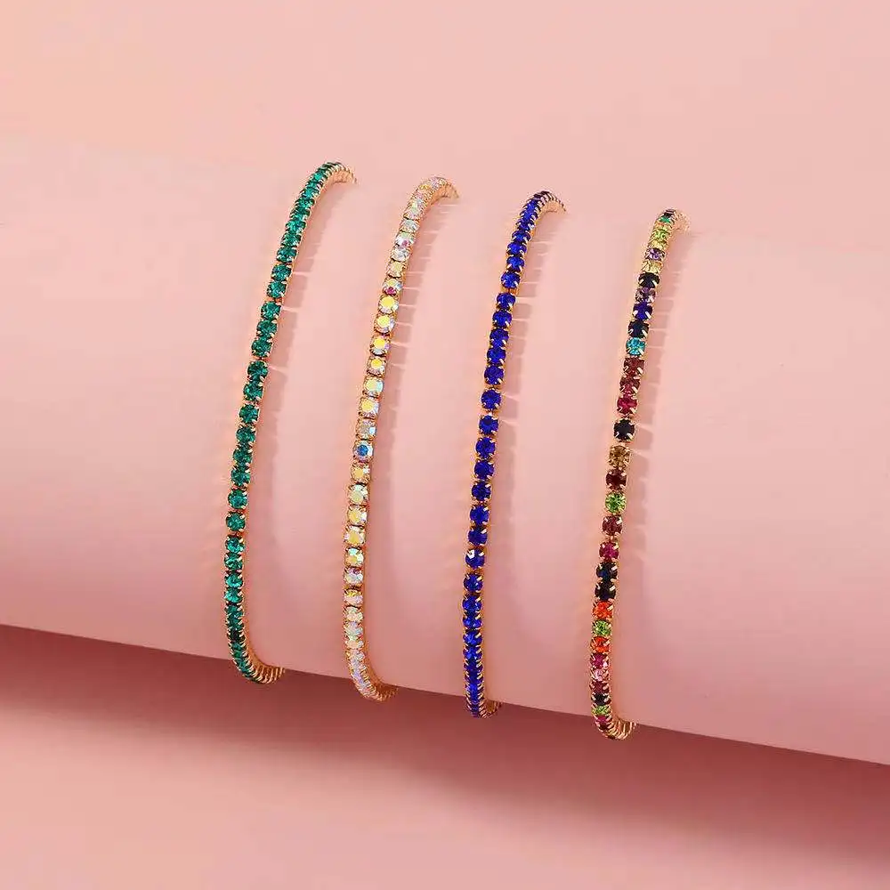 Hot selling multi-layer color rhinestone elastic bracelet set in Europe and America four-piece alloy bracelet, Picture shows
Hot selling multi-layer color rhinestone elastic bracelet set in Europe and America four-piece alloy bracelet, Picture shows