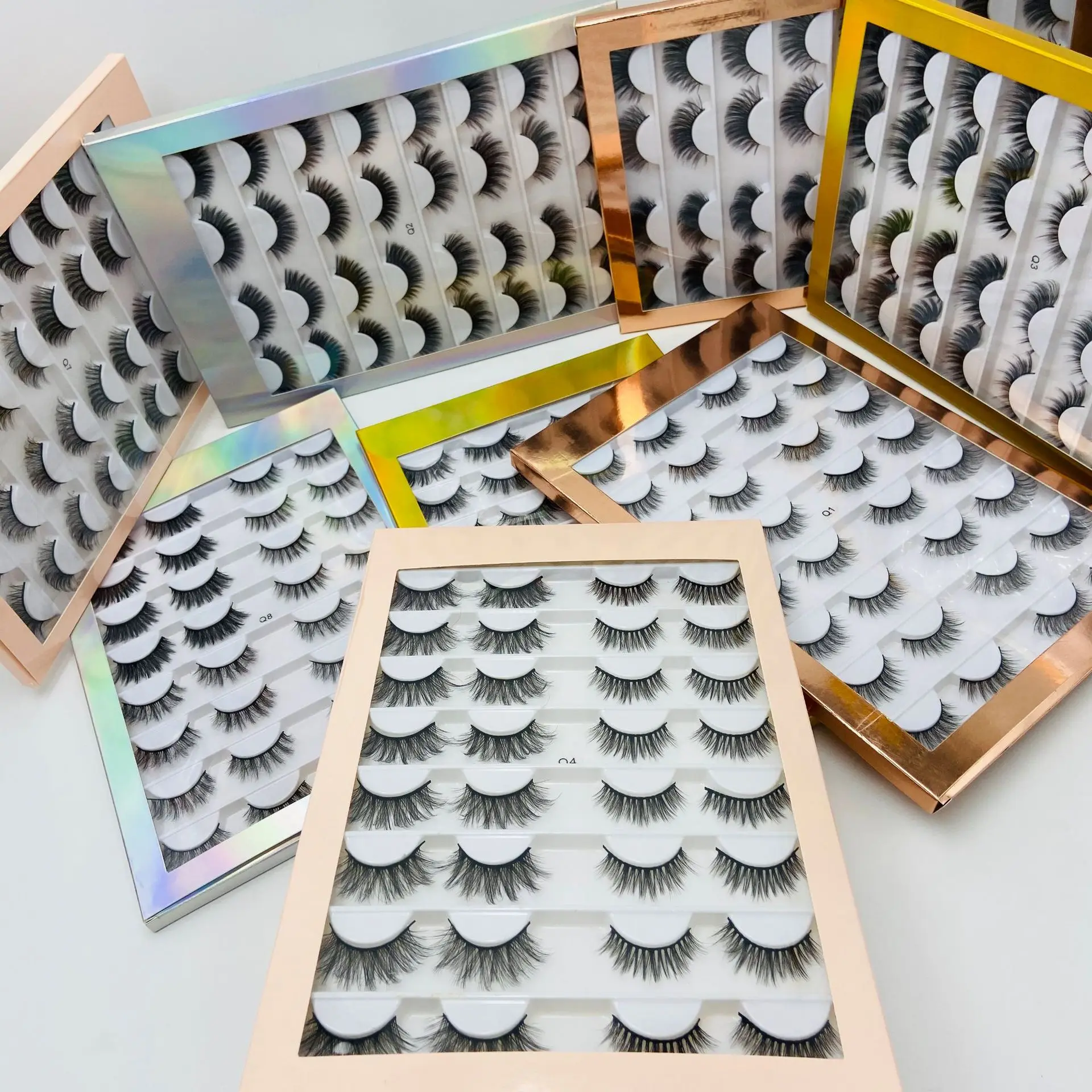 custom logo 16 pairs eyelashes 3d silk lashes mink hair 18 mm faux mink vegan eyelash book
custom logo 16 pairs eyelashes 3d silk lashes mink hair 18 mm faux mink vegan eyelash book