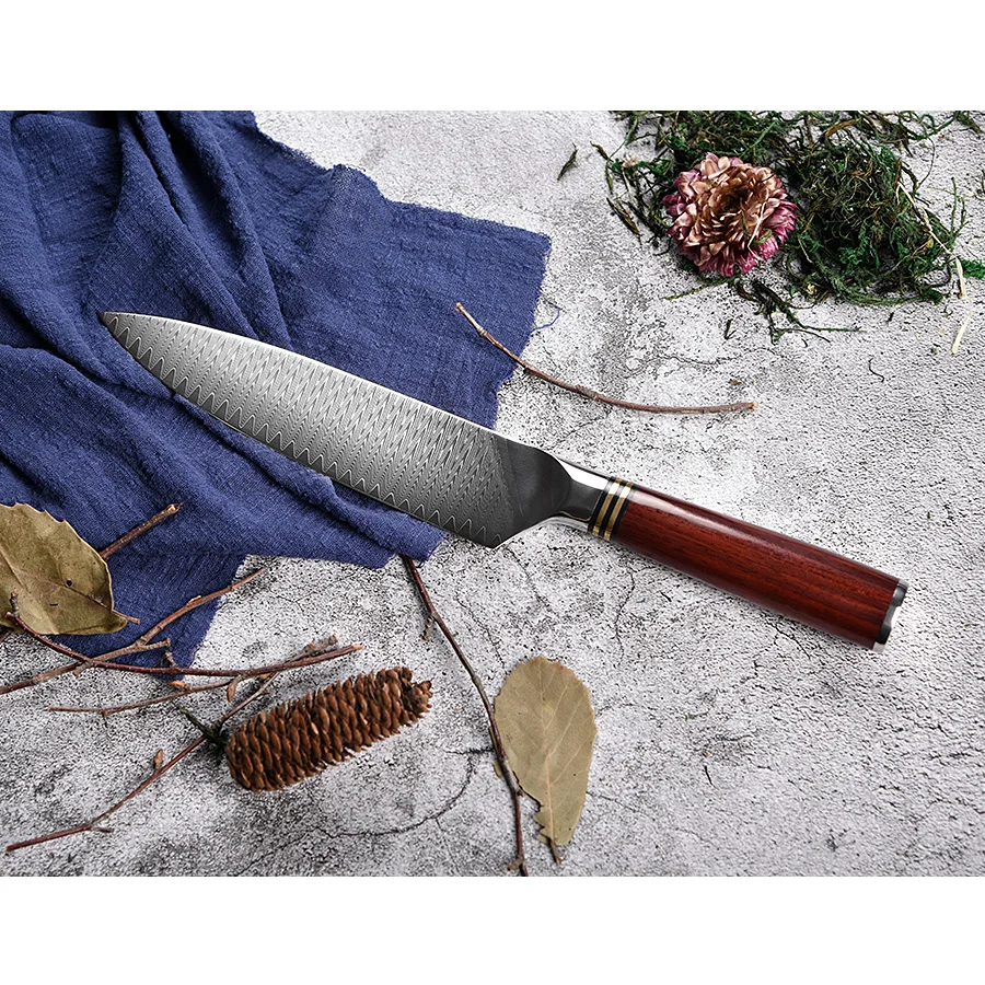 8 дюймов японский VG10 Дамаск Нож шеф повара для суши с 67 слоев стали кухонный нож