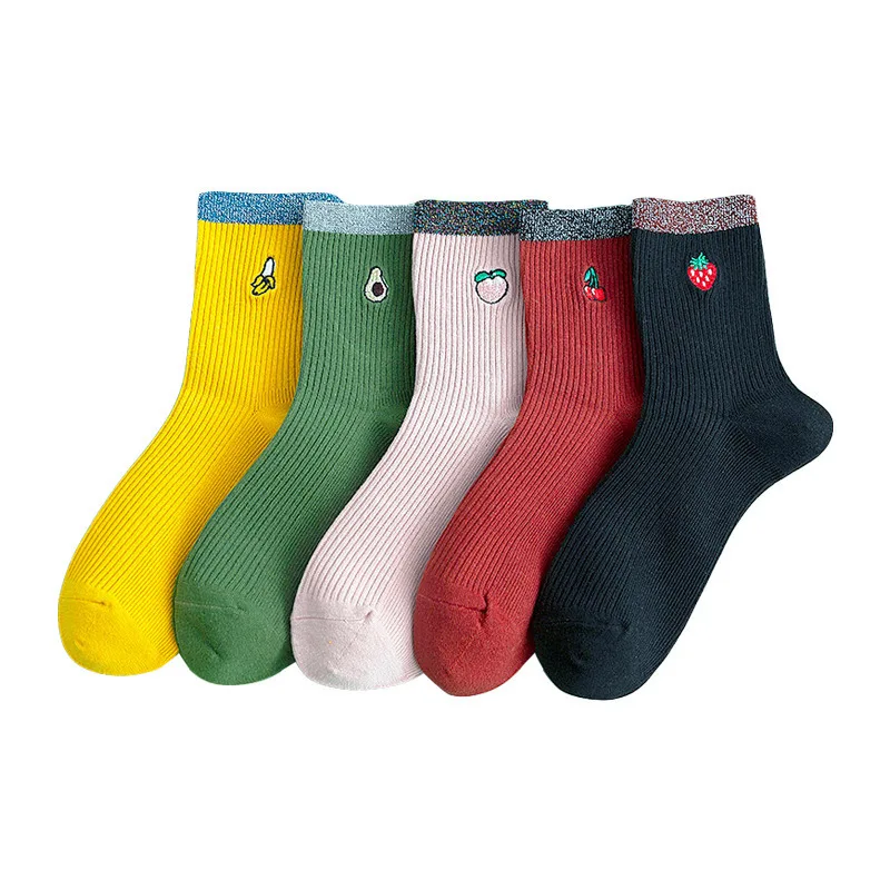 Female's Autumn and Winter New Style Socks Fruit Embroidery Cotton Socks All-match Tube Socks Factory Direct Wholesale, As picture
Female's Autumn and Winter New Style Socks Fruit Embroidery Cotton Socks All-match Tube Socks Factory Direct Wholesale, As picture