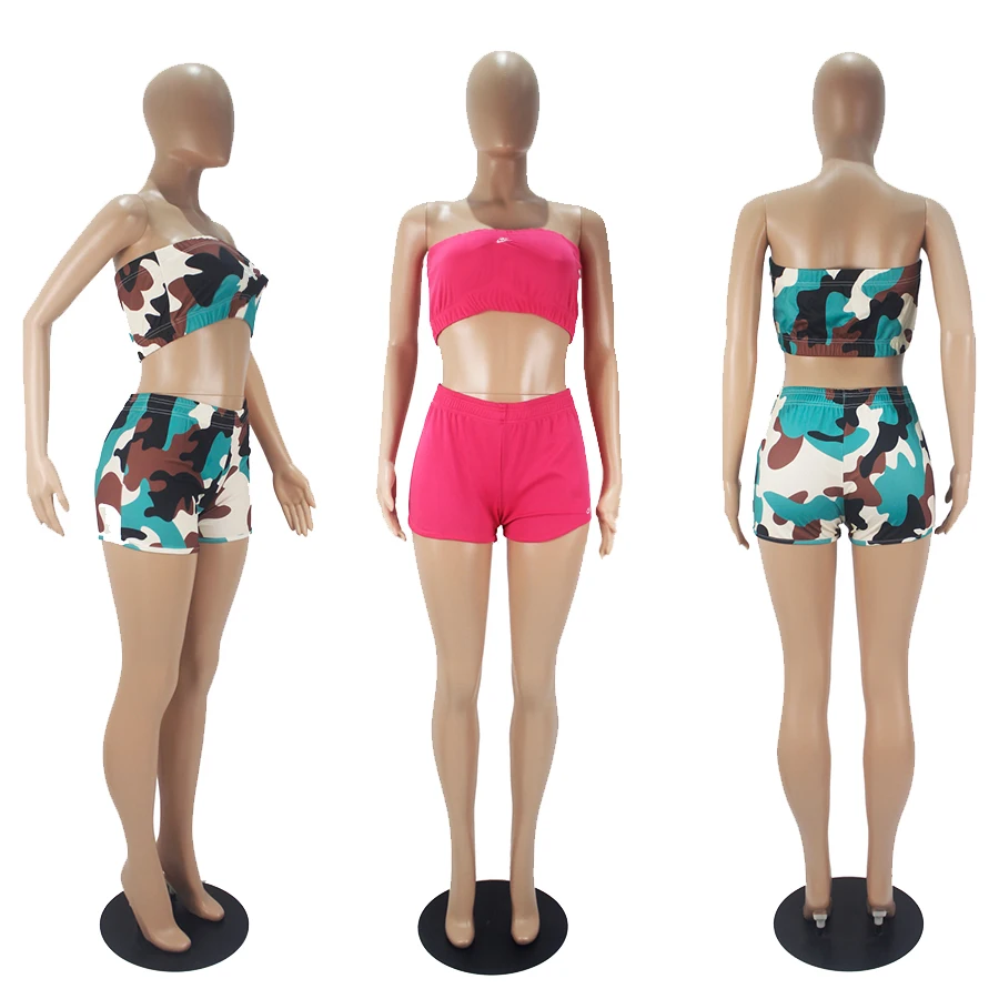 New Arrivals 2021 Summer Women Strapless Set Casual Streetwear Sweet Biker Snack Candy Shorts Set with Patchwork
New Arrivals 2021 Summer Women Strapless Set Casual Streetwear Sweet Biker Snack Candy Shorts Set with Patchwork