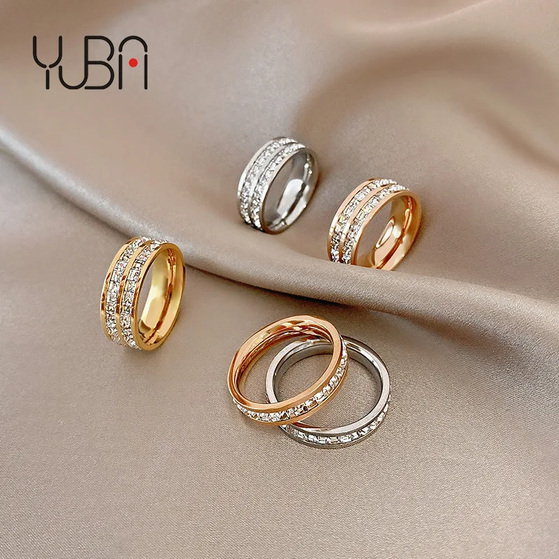 New Design Fashion Gold Plated Titanium Steel Ring Luxury Hip Hop Diamond Wedding Ring For Women
New Design Fashion Gold Plated Titanium Steel Ring Luxury Hip Hop Diamond Wedding Ring For Women
