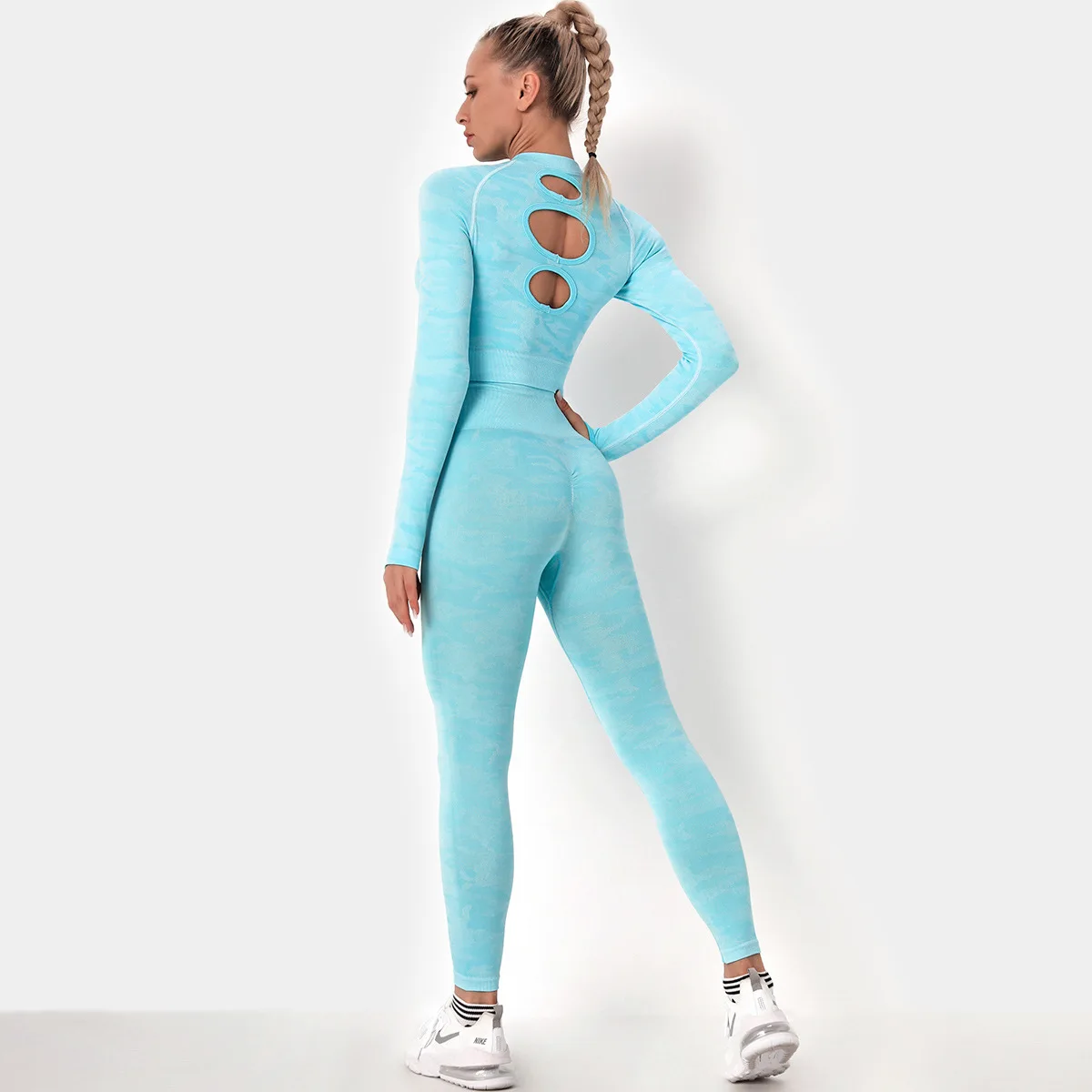 Wholesale 2 Piece Yoga Fitness Gym Clothes Women Seamless Gym Yoga Set, Customized colors
Wholesale 2 Piece Yoga Fitness Gym Clothes Women Seamless Gym Yoga Set, Customized colors